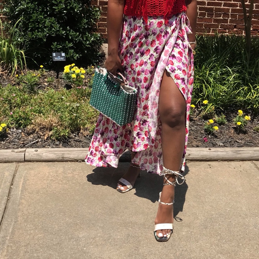 Zara Floral Wrap Skirt